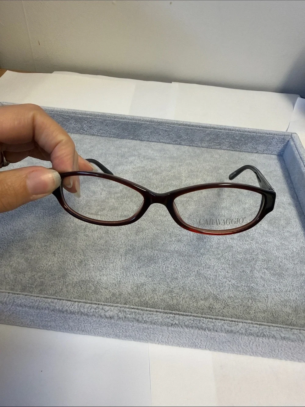 NWOT Caravaggio C102 Women’s Retro Brown Cat Eye Glasses Eyesize 52